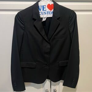Chloé Vintage Black Blazer Tailored One-Button Jacket Sz 40T Made in Italy